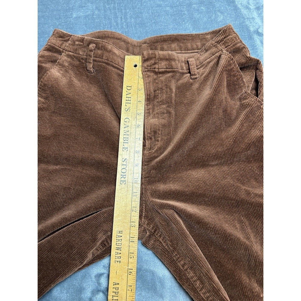 Gap Brown Corduroy Pants Womens 12 Tall Minimalist Normcore Stretch Wide Leg - Picture 8 of 14